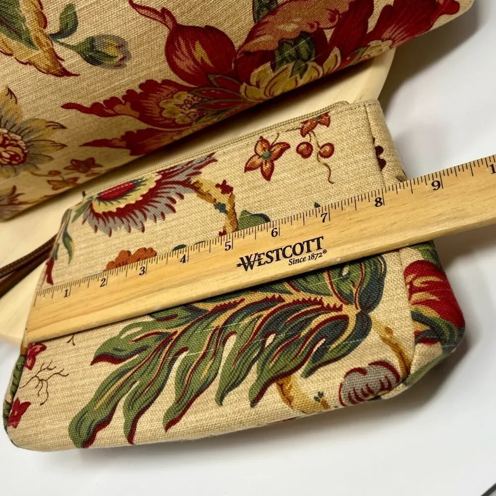 Talbots Floral Canvas Tote & Wristlet Set